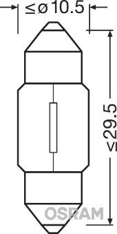 Glühlampe, Innenraumleuchte OSRAM 6438