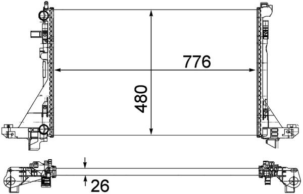 Kühler, Motorkühlung MAHLE CR1771000P
