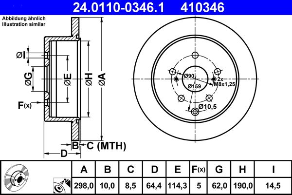 Bremsscheibe ATE 24.0110-0346.1