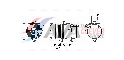 Kompressor, Klimaanlage AVA QUALITY COOLING KAK168