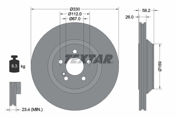 Bremsscheibe TEXTAR 92197903