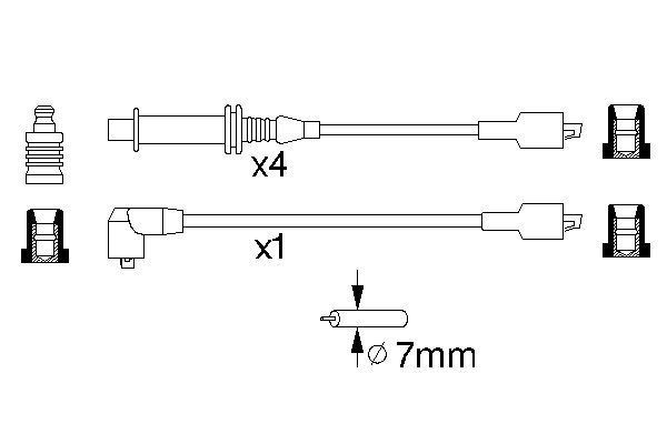Zündleitungssatz BOSCH 0 986 356 769