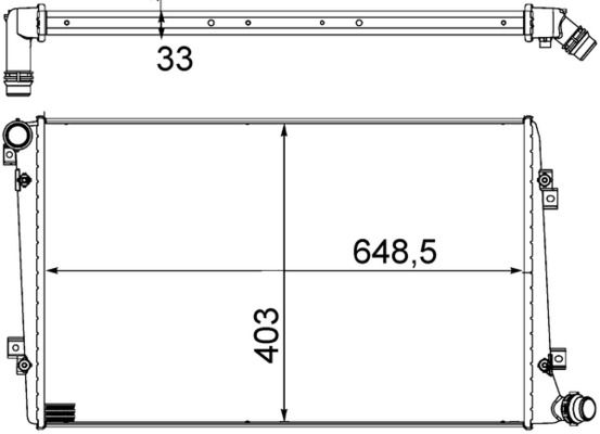 Kühler, Motorkühlung MAHLE CR1203000S