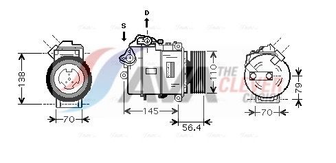 Kompressor, Klimaanlage AVA QUALITY COOLING BWAK330
