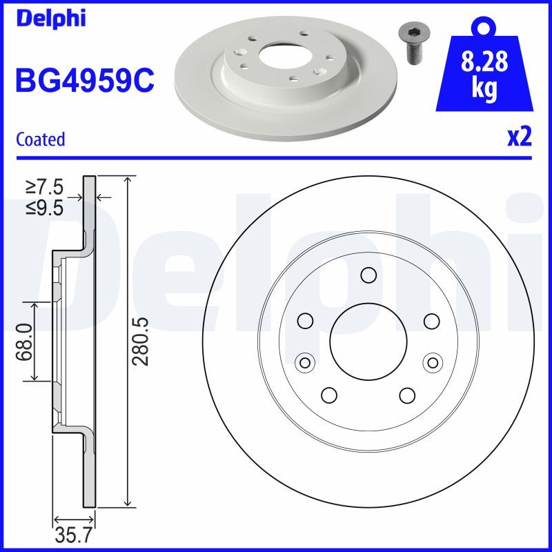 Bremsscheibe DELPHI BG4959C