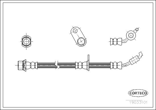 Bremsschlauch CORTECO 19033101