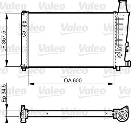 Kühler, Motorkühlung VALEO 730494