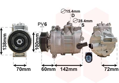 Kompressor, Klimaanlage VAN WEZEL 5800K386