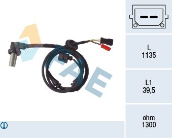 Sensor, Raddrehzahl FAE 78085