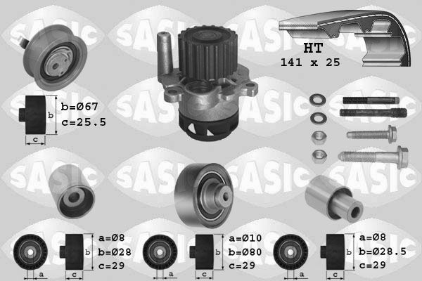 Wasserpumpe + Zahnriemensatz SASIC 3906089