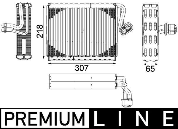 Verdampfer, Klimaanlage MAHLE ae 122 000p