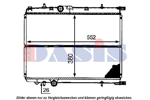 Kühler, Motorkühlung AKS DASIS 160118N