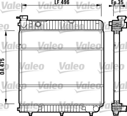 Kühler, Motorkühlung VALEO 731741