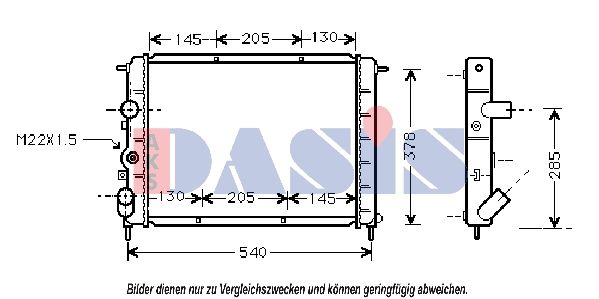 Kühler, Motorkühlung AKS DASIS 181560N