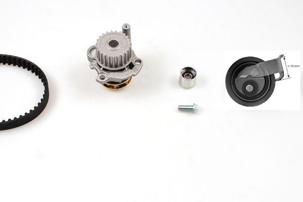 Wasserpumpe + Zahnriemensatz HEPU pk05472