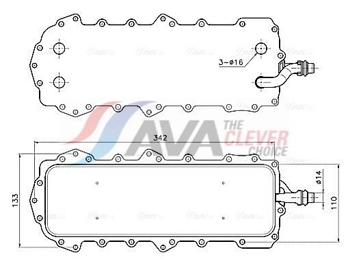 Ölkühler, Motoröl AVA QUALITY COOLING AU3352