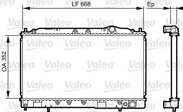Kühler, Motorkühlung VALEO 731639