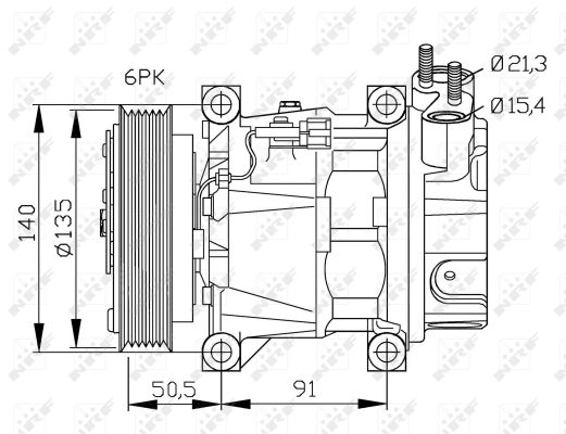 Kompressor, Klimaanlage NRF 32289G