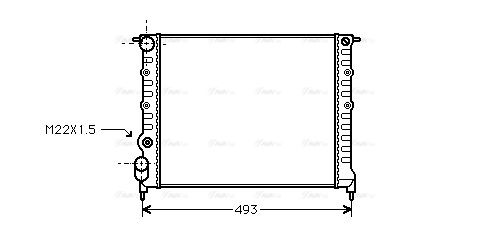 Kühler, Motorkühlung AVA QUALITY COOLING rt2118