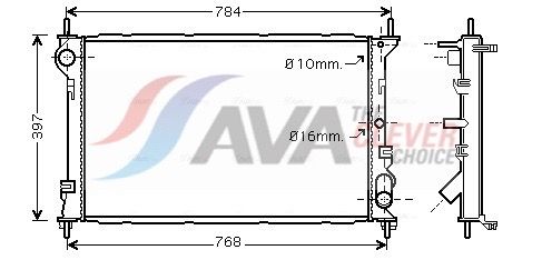 Kühler, Motorkühlung AVA QUALITY COOLING FDA2411
