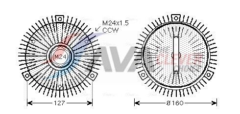 Kupplung, Kühlerlüfter AVA QUALITY COOLING BWC325