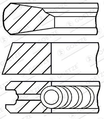 Kolbenringsatz GOETZE ENGINE 08-109200-00