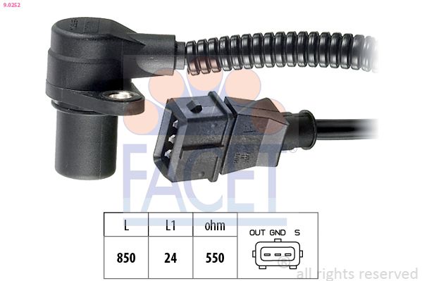 Kurbelwellensensor FACET 9.0252