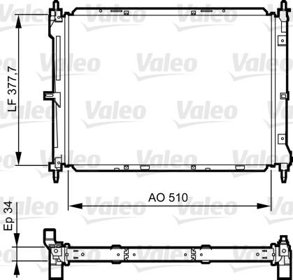 Kühler, Motorkühlung VALEO 734436