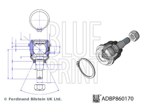 Trag-/Führungsgelenk BLUE PRINT ADBP860170