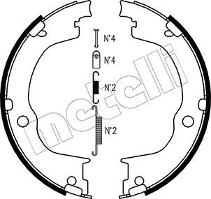 Bremsbackensatz, Feststellbremse METELLI 53-0317K