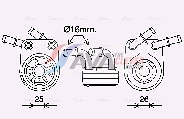 Ölkühler, Motoröl AVA QUALITY COOLING FT3458