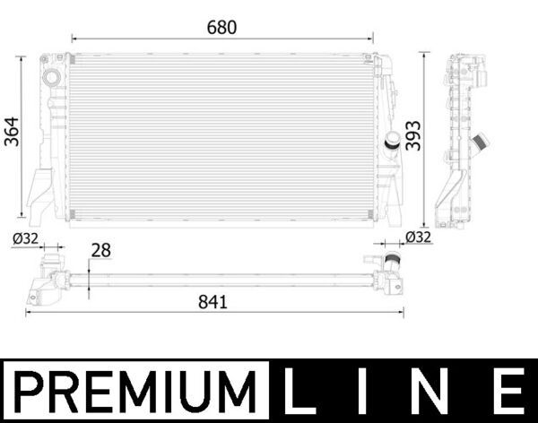 Kühler, Motorkühlung MAHLE CR2314000P
