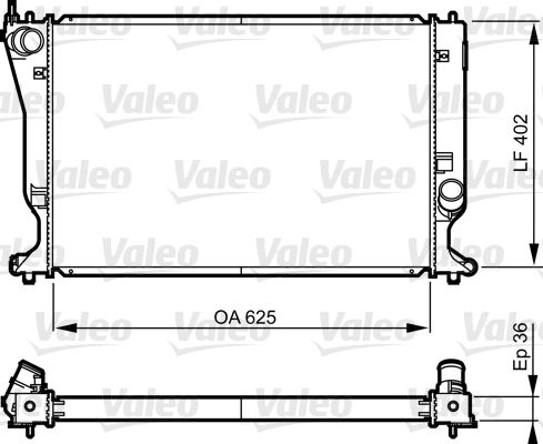Kühler, Motorkühlung VALEO 735573