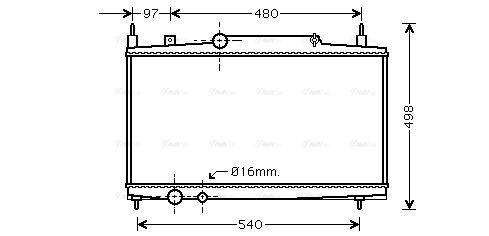 Kühler, Motorkühlung AVA QUALITY COOLING pea2230