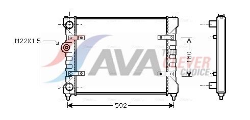 Kühler, Motorkühlung AVA QUALITY COOLING ST2023