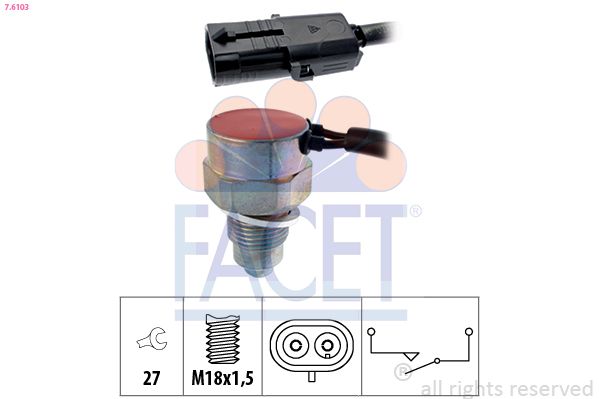 Schalter Rückfahrleuchte FACET 7.6103