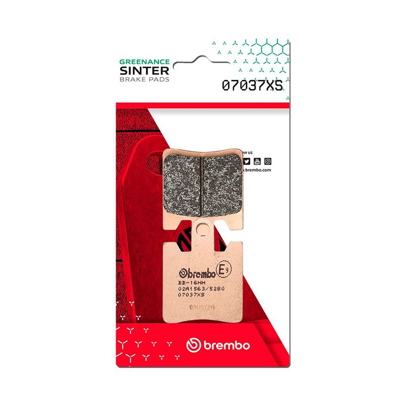 Bremsbelagsatz, Scheibenbremse BREMBO 07037XS