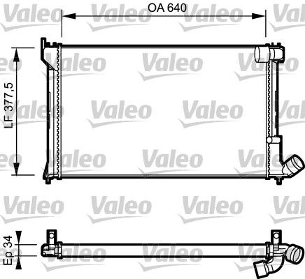 Kühler, Motorkühlung VALEO 731289