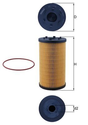Ölfilter MAHLE OX1306D