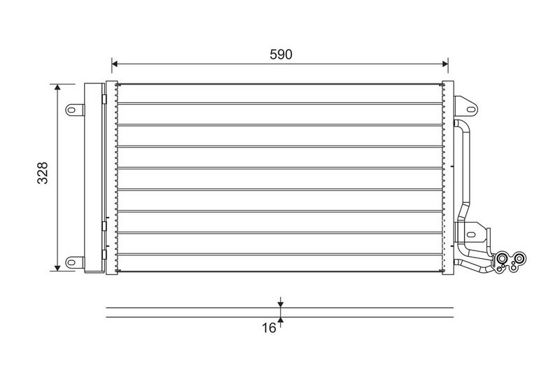 Kondensator, Klimaanlage VALEO 814364