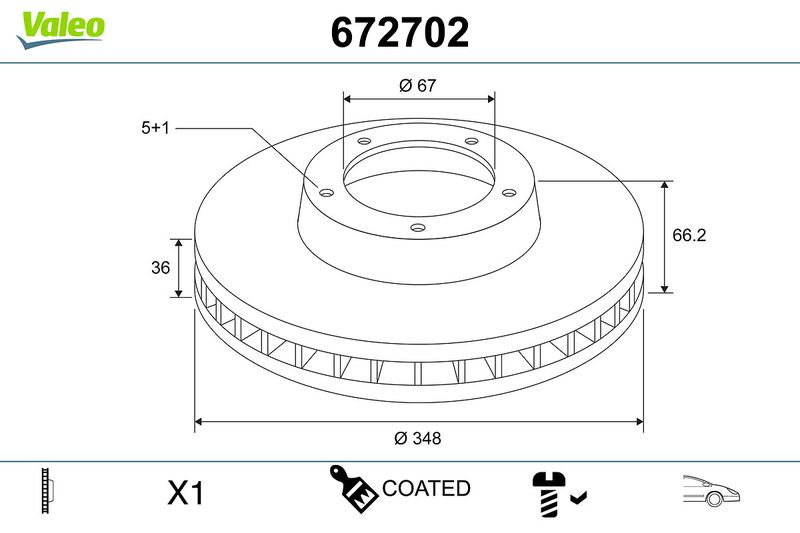 Bremsscheibe VALEO 672702