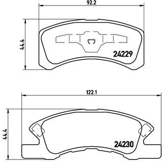 Bremsbelagsatz, Scheibenbremse BREMBO P 16 011