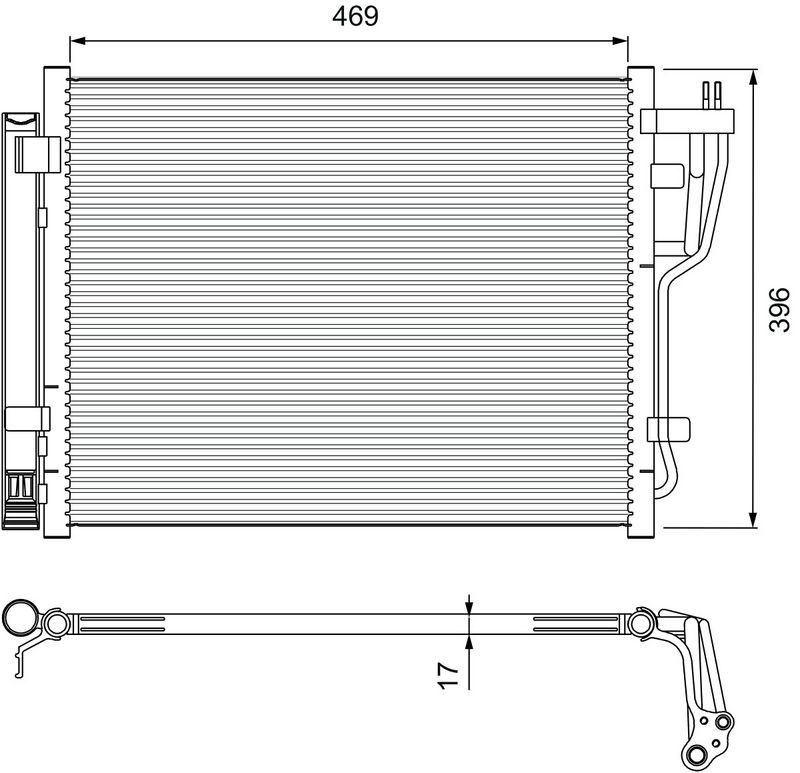 Kondensator, Klimaanlage VALEO 814070