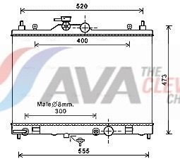 Kühler, Motorkühlung AVA QUALITY COOLING DN2375