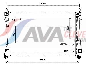 Kühler, Motorkühlung AVA QUALITY COOLING FTA2449