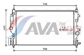 Kühler, Motorkühlung AVA QUALITY COOLING OL2683