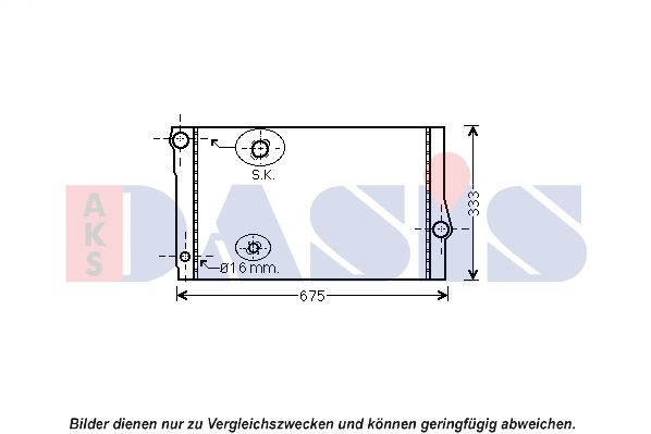 Kühler, Motorkühlung AKS DASIS 050056N