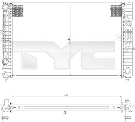 Kühler, Motorkühlung TYC 702-0010