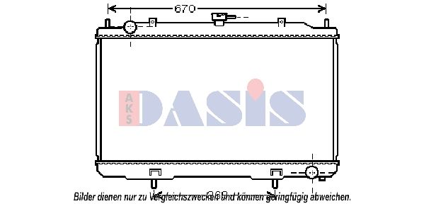 Kühler, Motorkühlung AKS DASIS 070154N