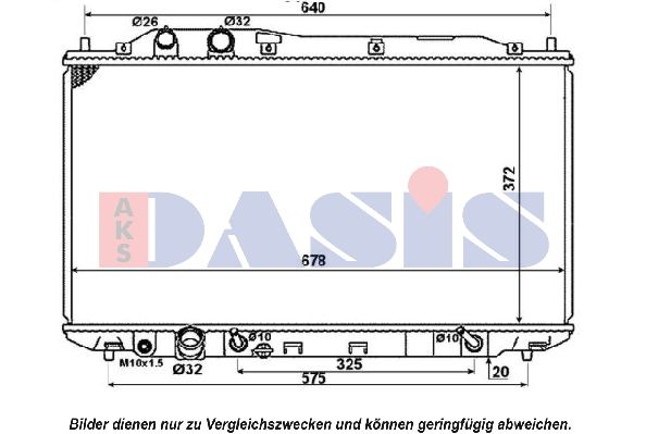 Kühler, Motorkühlung AKS DASIS 100061N